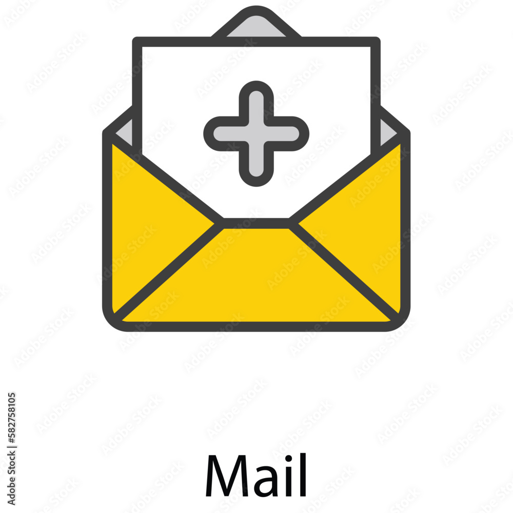 Obraz premium Mail icon design stock illustration