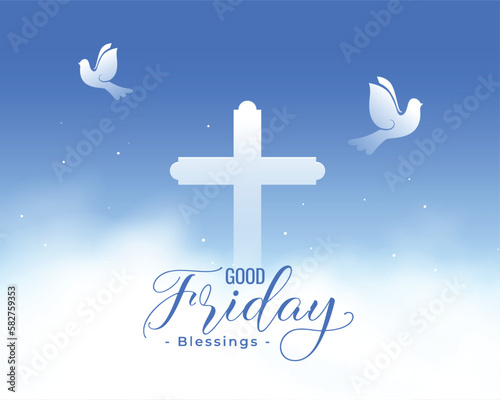 good friday wishes card with dove bird for heaven peace