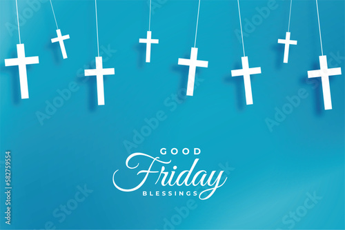 modern style good friday blessing card to inspire your belief and faith