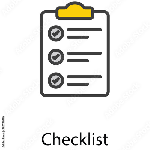 Checklist icon design stock illustration
