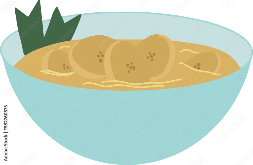 Portrait of traditional indonesian food special ramadan session kolak for iftar vector illustration Portrait of traditional indonesian food special ramadan session kolak for iftar vector illustration