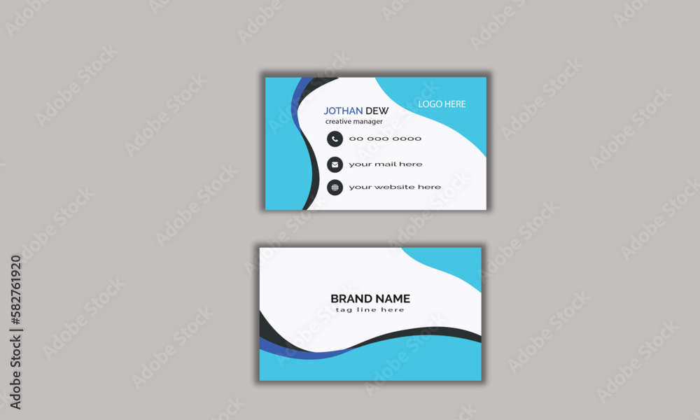 double sided card name card visiting card it's Related your business and profitable for your business This is modern creative card corporate business card template is suitable for your business name 
