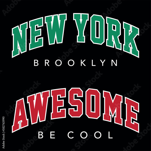 New York collegiate varsity print