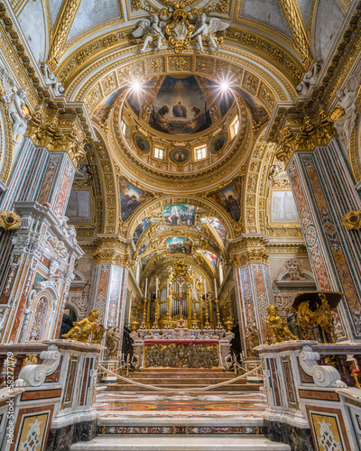 The marvelous interior of Montecassino Abbey  Lazio  Italy. 