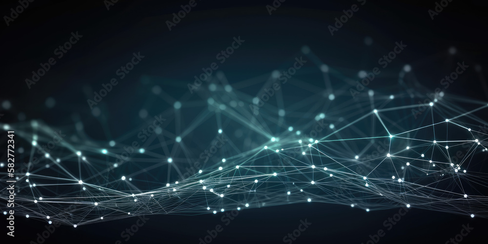 Obraz premium Abstract digital network background, generative ai