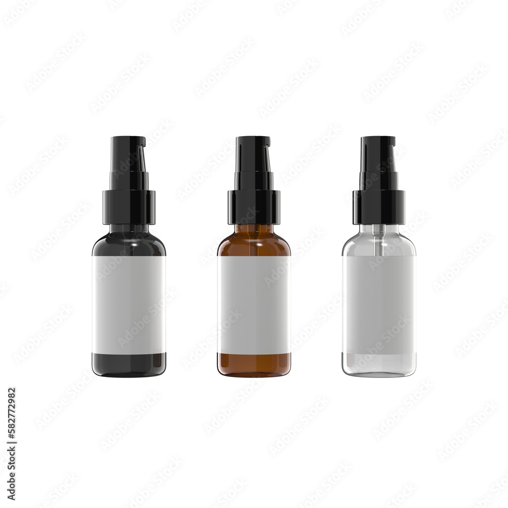 bottles isolated on white bottles isolated on white