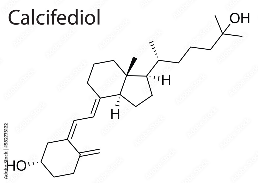 Vector of molecular structure of Calcifediol human steroid Stock Vector ...