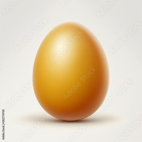 golden egg isolated on white