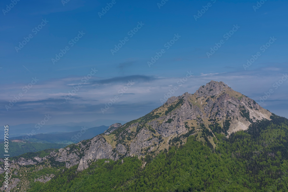 Velky Rozsutec, mountain in National Park Mala Fatra, Slovakia, spring cloudy day. Velky Rozsutec, mountain in National Park Mala Fatra, Slovakia, spring cloudy day.