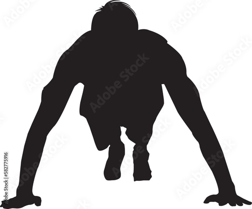 Fitness man doing push ups vector illustration isolated on a white background