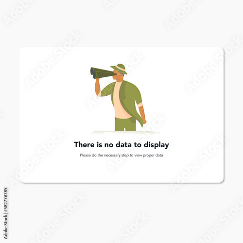 No Data Display UI Illustration Page