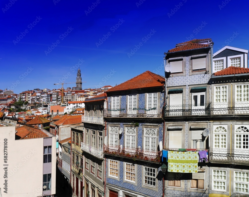 Historical architecture in the Porto old town - Portugal 