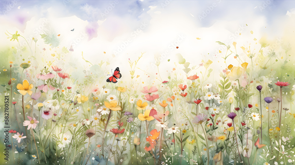 Nature's Awakening: A Generative AI-Crafted Ode to the Enchanting Dance of Springtime Meadows