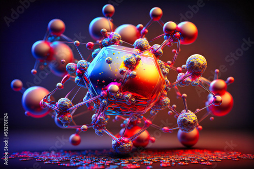 Atoms and molecules colliding and interacting in a beautifully choreographed dance photo