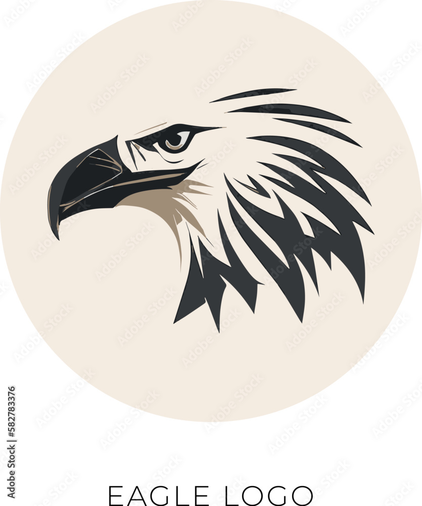 eagle head badge vector illustration. eagle logo illustration eagle head badge vector illustration. eagle logo illustration
