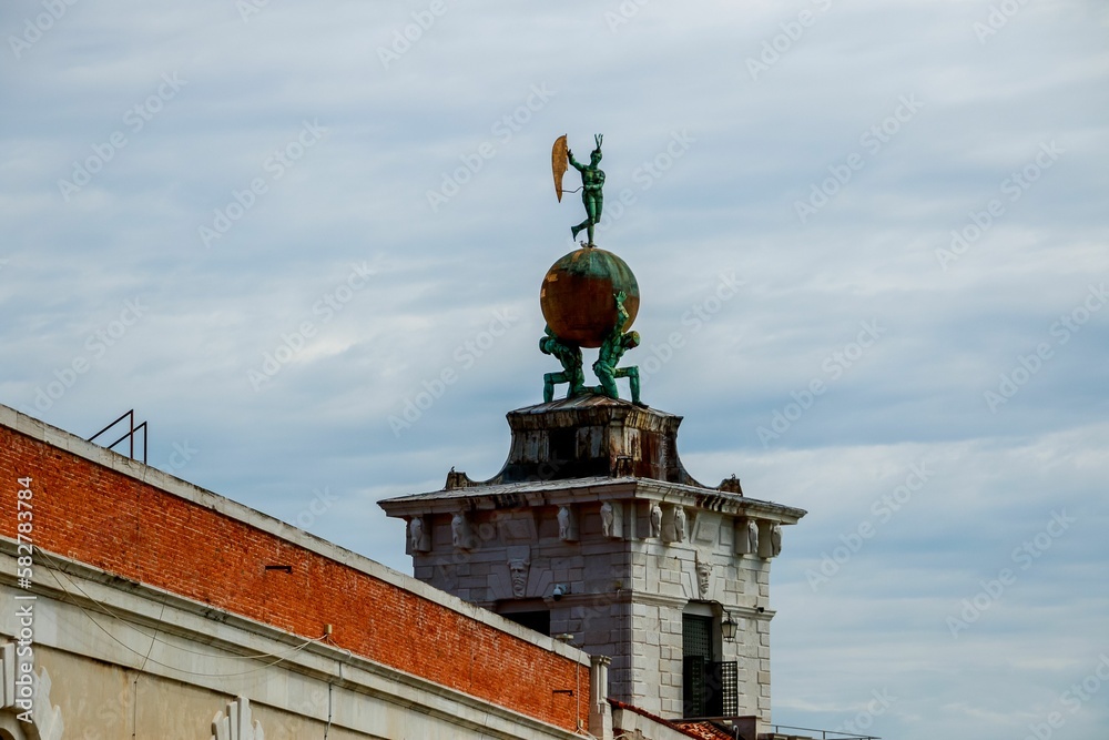 Fototapeta premium Beautiful shot of a historic stone tower in Venice, italy