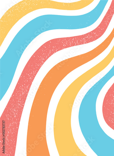 groovy background, wallpaper with abstract wavy stripes for cards, posters, banners, social media templates, prints, etc. EPS 10
