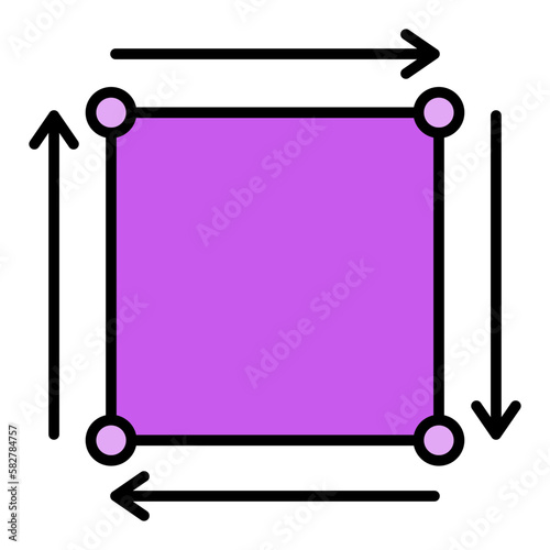 Square Filled Line Icon