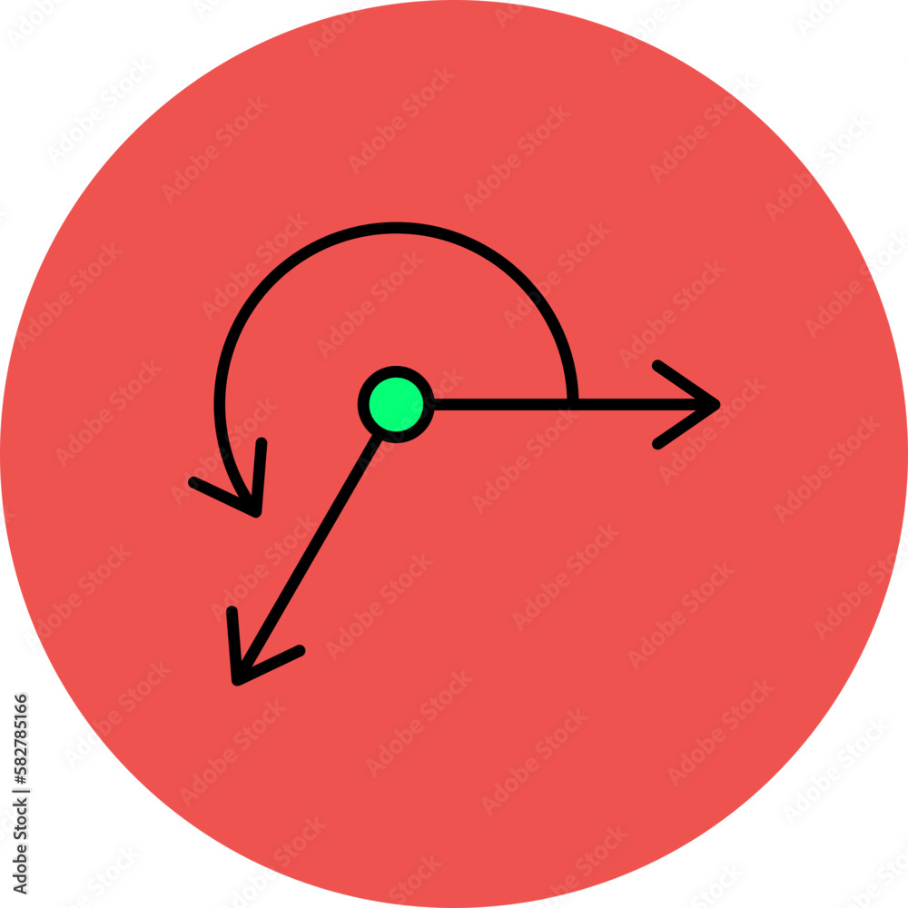 Reflex Angle Multicolor Circle Filled Line Icon Reflex Angle Multicolor Circle Filled Line Icon