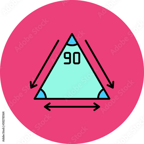 Vertex Multicolor Circle Filled Line Icon