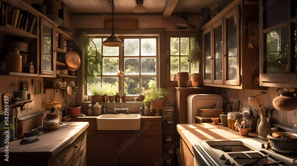 Interior of kitchen