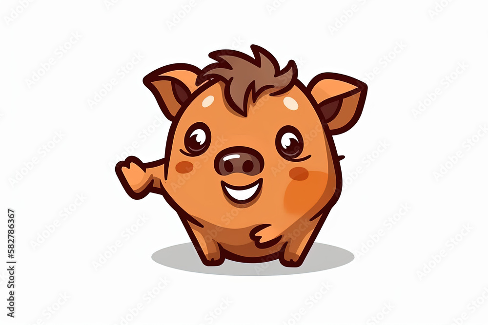 cute boar vector illustration cute boar vector illustration