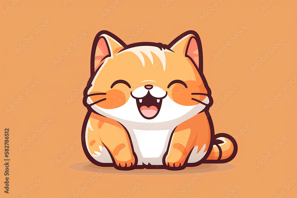 Obraz premium cute cat vector illustration