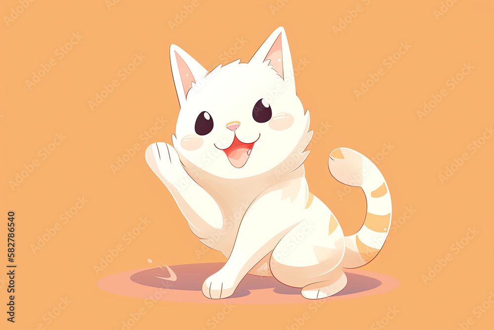 Obraz premium cute cat vector illustration