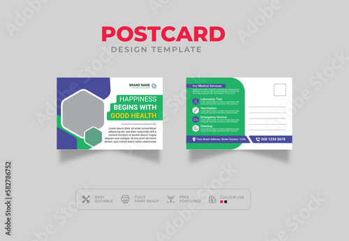 Medical Post card template 