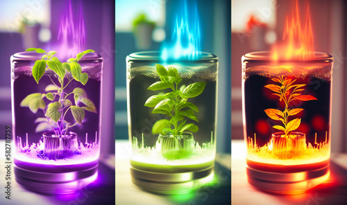 The process by which plants convert sunlight, water, and carbon dioxide into glucose and oxygen photo
