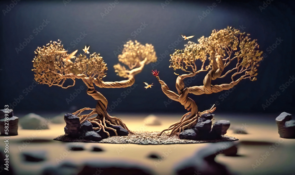 Bend and twist the branches to create a whimsical forest dance