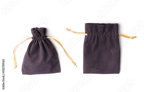 Gray bags on a white background