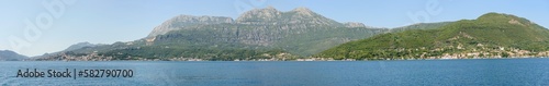 View towards coast from Herceg Novi to Kumbor, Montenegro. photo