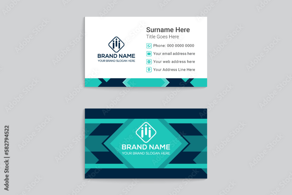 Corporate business card template Corporate business card template