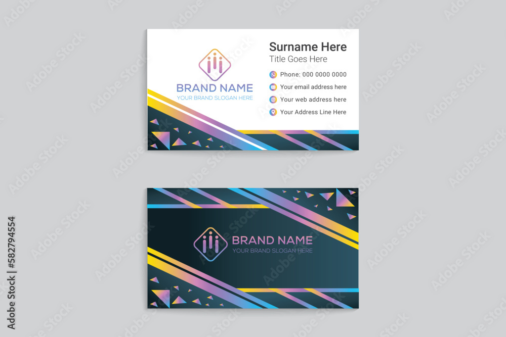 Luxury golden color business card mockup
