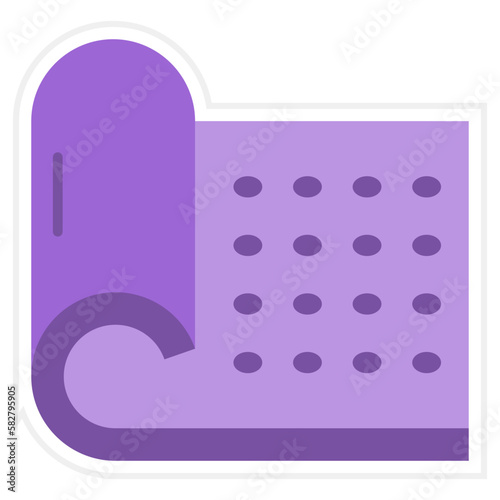 Yoga Mat Sticker Icon