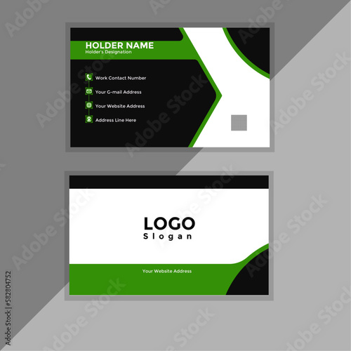 Double-sided creative business card template.double sided business card design template . flat gradation business card inspiration