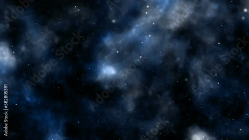Looped flight through dark nebulae