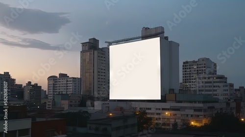 Un panneau d affichage vierge dans un environnement urbain. Id  al pour la publicit   des produits.