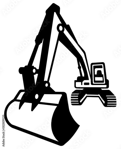 Excavator Front SVG, Heavy Excavator SVG, Excavator icon, Construction SVG, Heavy Equipment SVG, Construction machine SVG