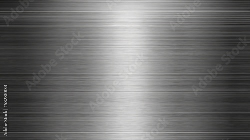 Fine brushed wide metal steel or aluminum plate background Generative AI