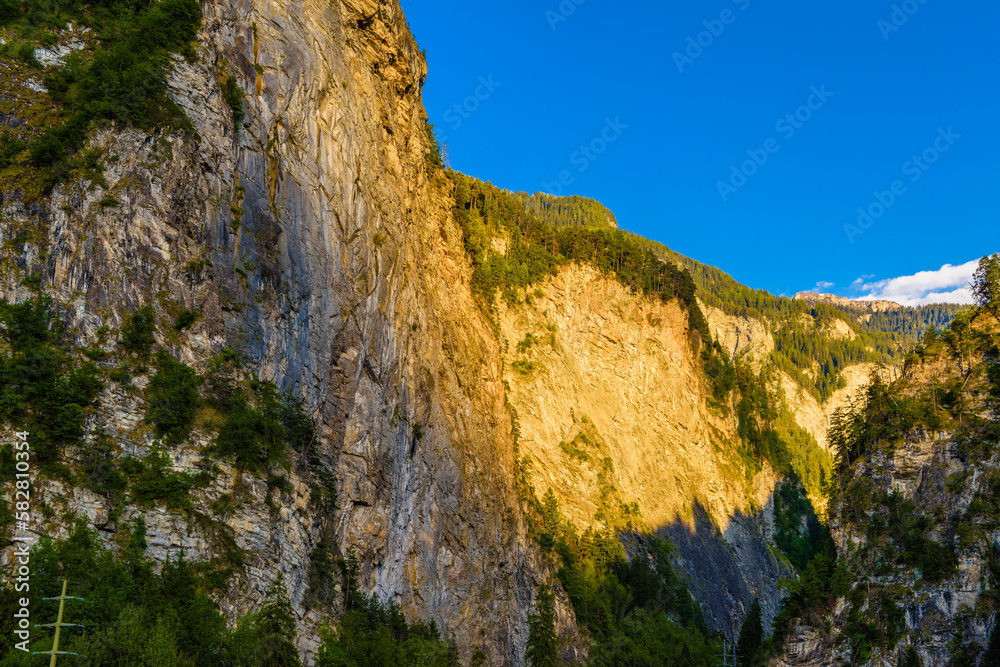 Rocks on sunset Sankt Moritz, Maloja Grisons Switzerland