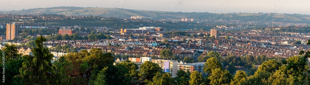 Panorama of the city Bristol UK