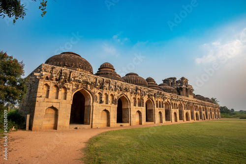 The Elephant Stable in Hampi built for elephants of the Vijayanagara Empire.