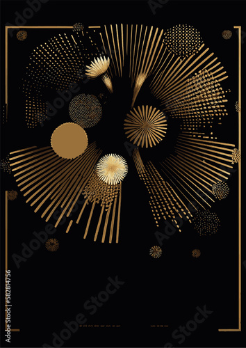 A set of backgrounds for text, psychedelic hippie art sparklers , a frame of stylized Fireworks. Posters dedicated to Guy Fawkes' Night , Bonfire Night , Fireworks Night, New Year, July 14, Bastille d