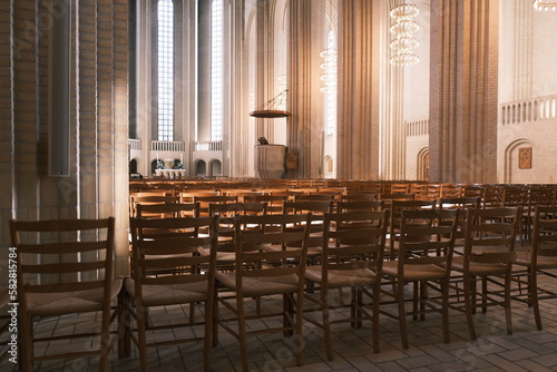 Canvas Print interior of Grundtvig’s Church