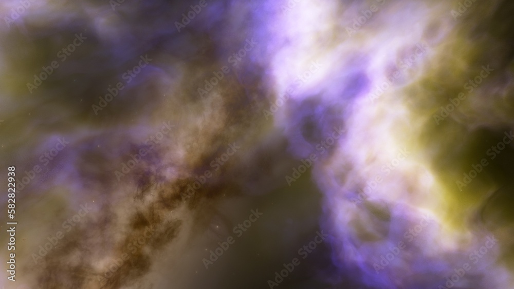 Fototapeta premium Cosmic background with a blue purple nebula and stars 