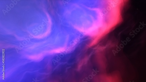 Cosmic background with a blue purple nebula and stars 