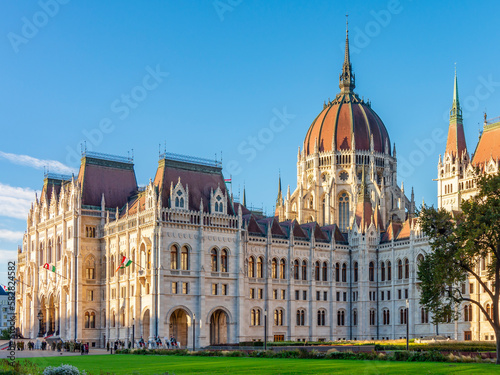 Hungarian parliament building in Budapest, Hungary