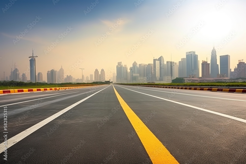 Close up highway asphalt 